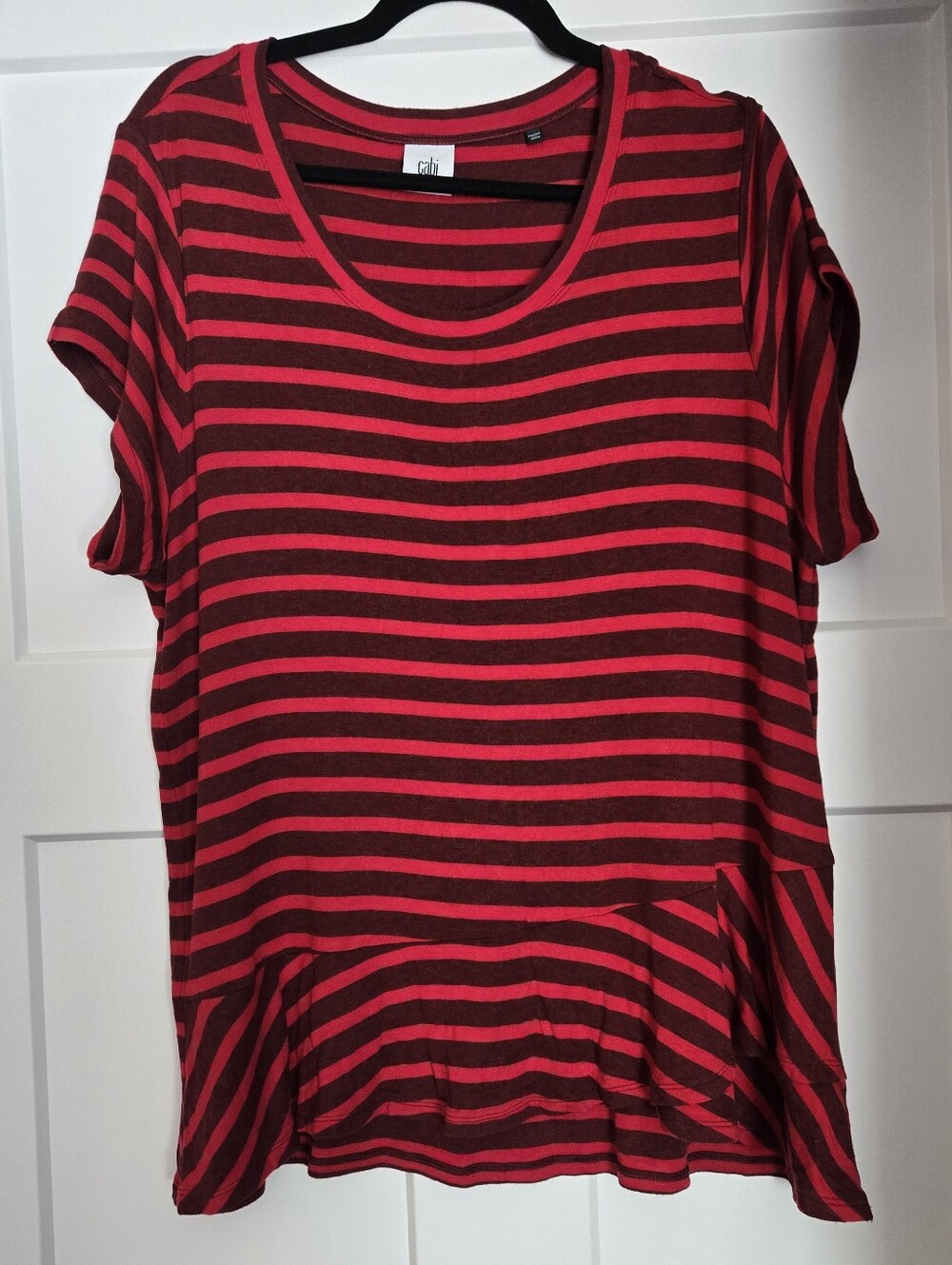 Cabi Red Striped Tee